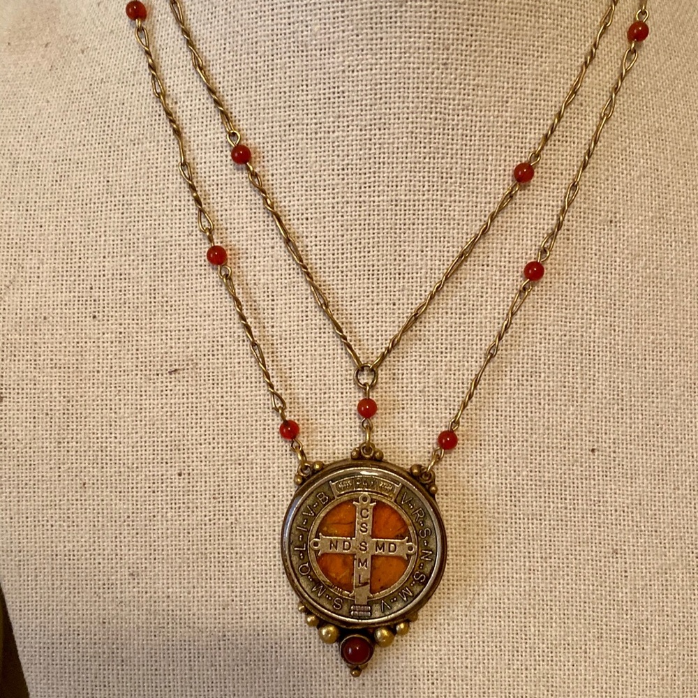 Virgin saints and angels necklace